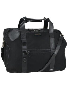 GUCCI Boston Bag Nylon 2way Black Silver